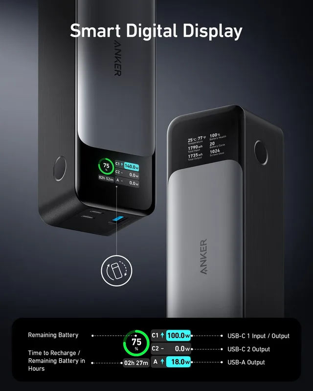 Anker 737 Power Bank 24.000 mAh 140W (PowerCore 24K), foto 3