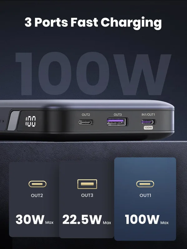 UGREEN Nexode Power Bank 20.000 mAh 100W, foto 2