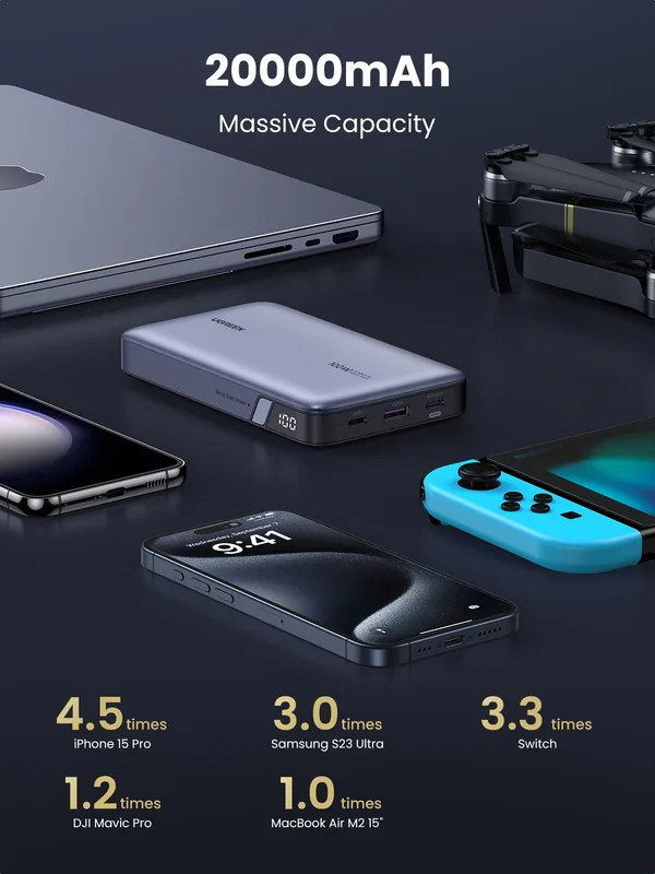 UGREEN Nexode Power Bank 20.000 mAh 100W, foto 3